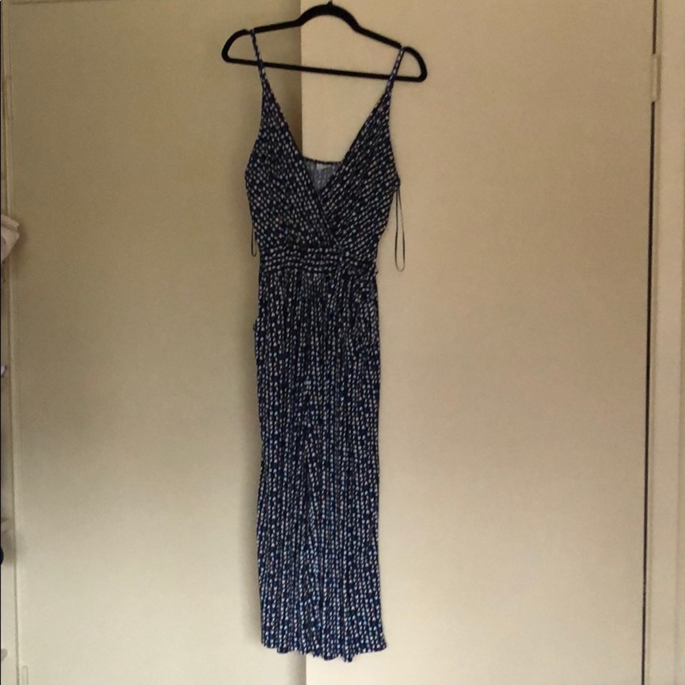 Patterned Cropped Jumpsuit, Size XL